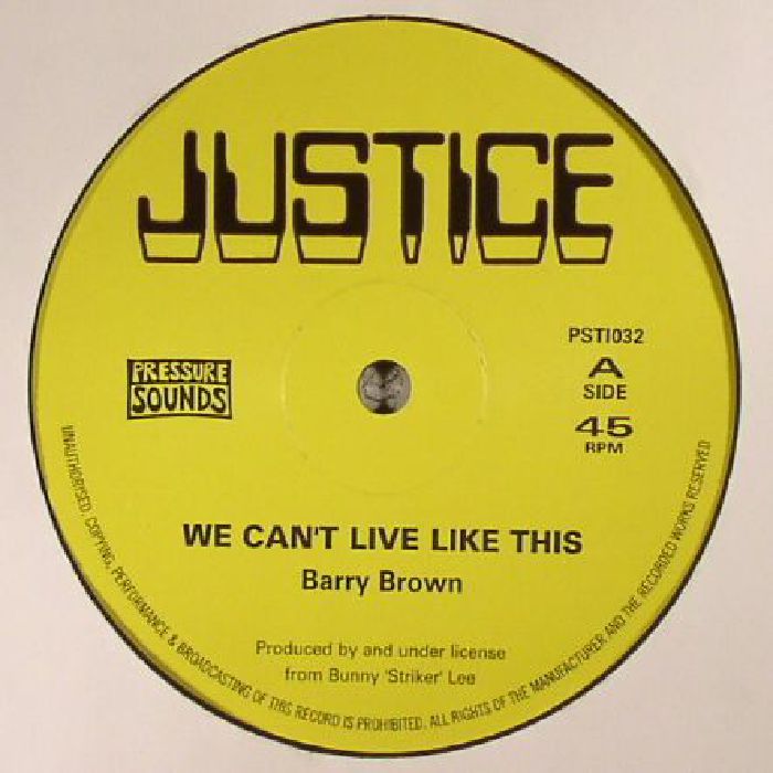 Barry Brown We Cant Live Like This