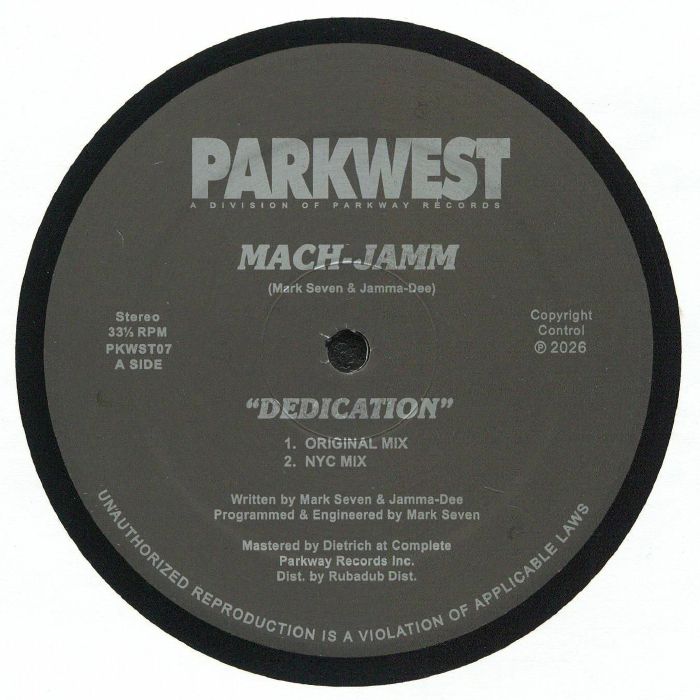 Mach Jamm | Mark Seven | Jamma Dee – Dedication vinyl cover