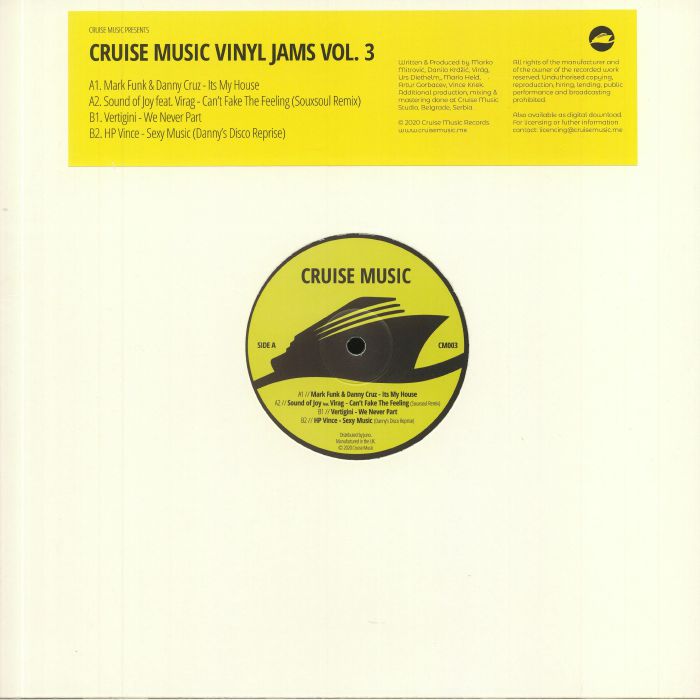 Mark Funk | Danny Cruz | Sound Of Joy | Virag | Souxsoul | Hp Vince | Vertigini Cruise Music Vinyl Jams Vol 3