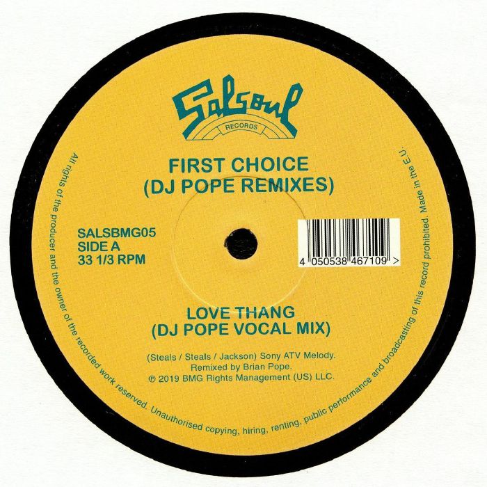 First Choice Love Thang: DJ Pope Remixes