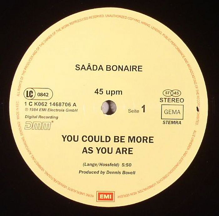 Saada Bonaire You Could Be More As You Are (reissue)