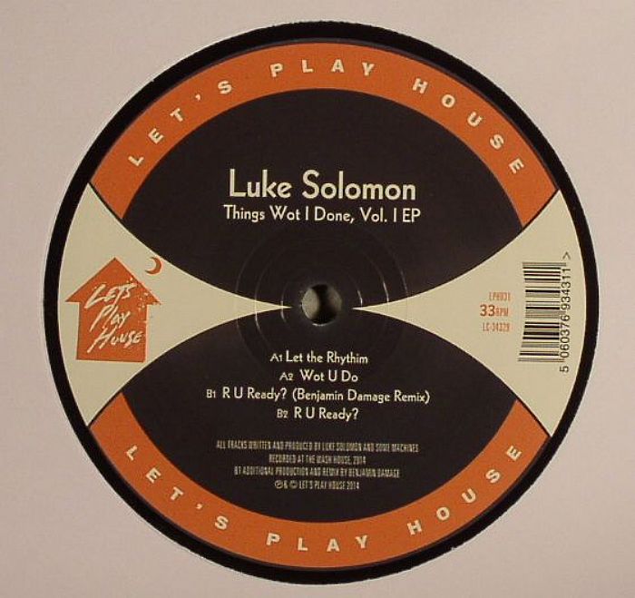 Luke Solomon Things Wot I Done Vol 1 EP