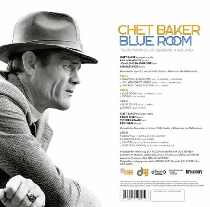 Chet Baker Blue Room: The 1979 Vara Studio Sessions In Holland (Record Store Day RSD 2023)