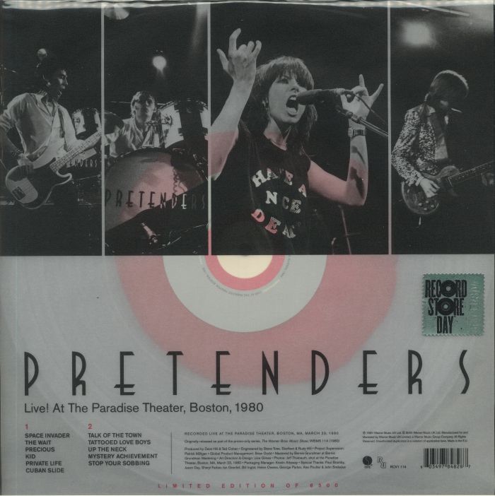 Pretenders Live At The Paradise Theater Boston 1980 (Record Store Day 2020)