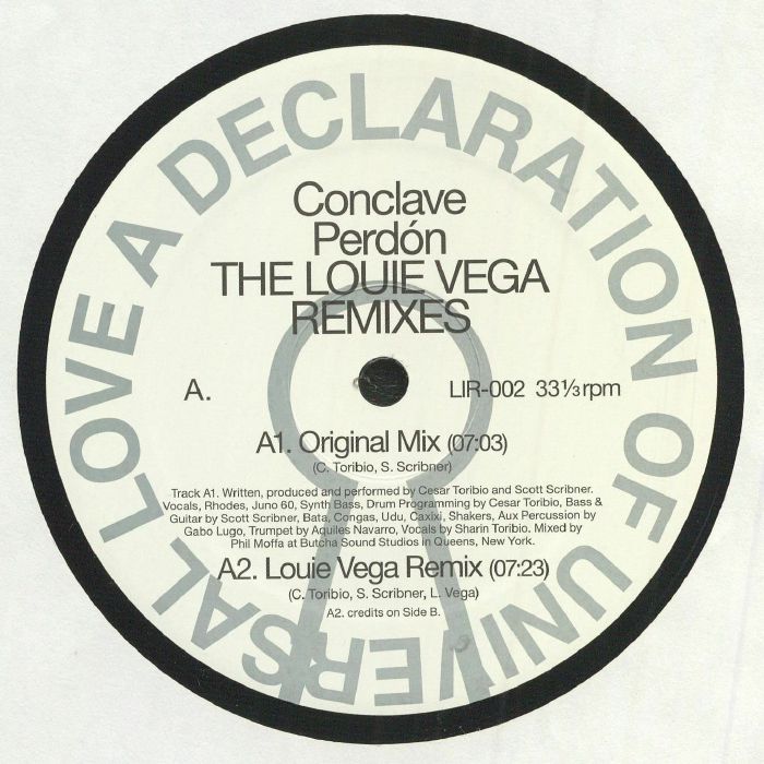 Conclave – Perdon: The Louie Vega Remixes vinyl cover