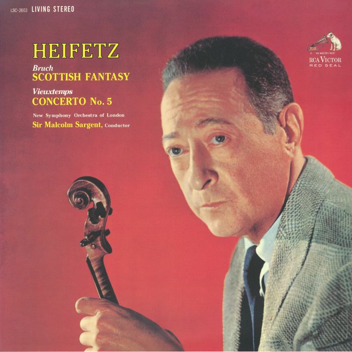 Jascha Heifetz – Bruch: Scottish Fantasy / Vieuxtemps: Concerto No 5 vinyl cover