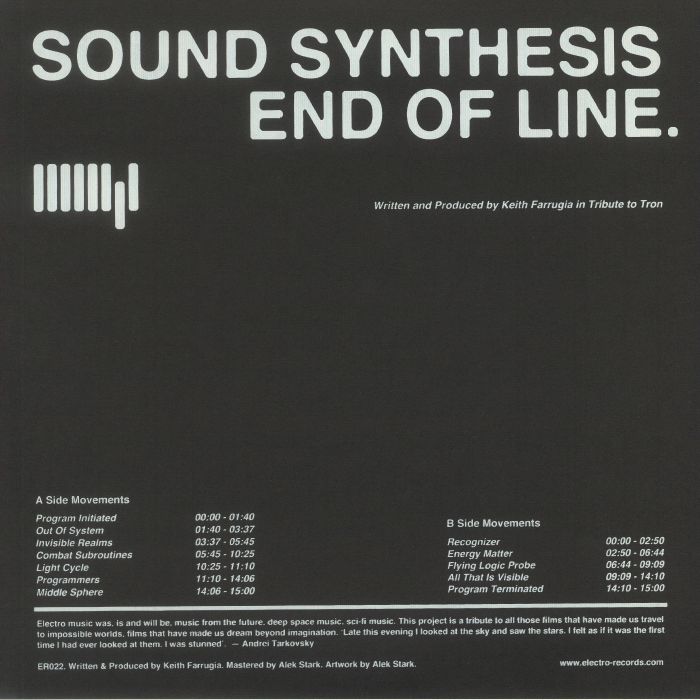 Sound Synthesis End Of The Line: In Tribute To Tron