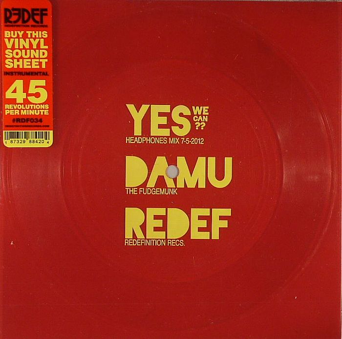 Damu The Fudgemunk – Yes We Can (Headphones mix) vinyl cover