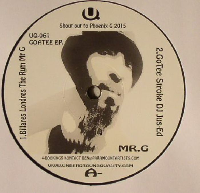 Dj Jus Ed | Mr G – Goatee EP vinyl cover